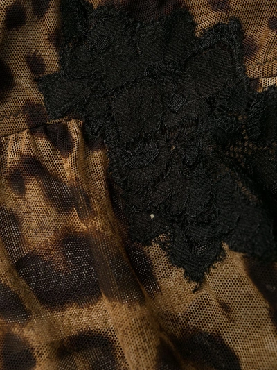 Shop Dolce & Gabbana Leopard Print Camisole In Brown