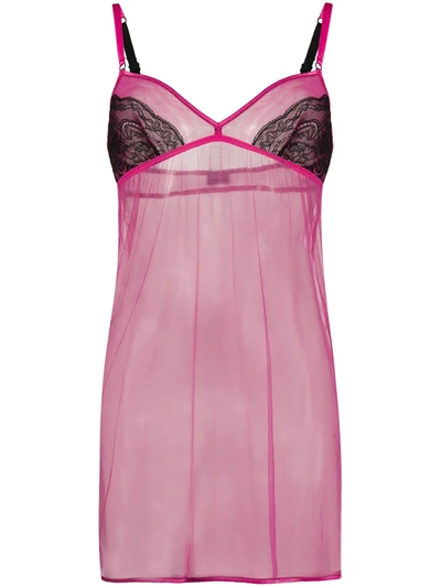 Shop Dolce & Gabbana Sheer Nightgown In Pink