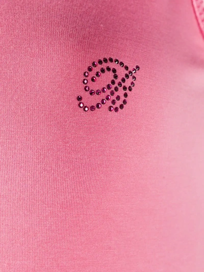 Blumarine Studded Logo Tank Top In Pink