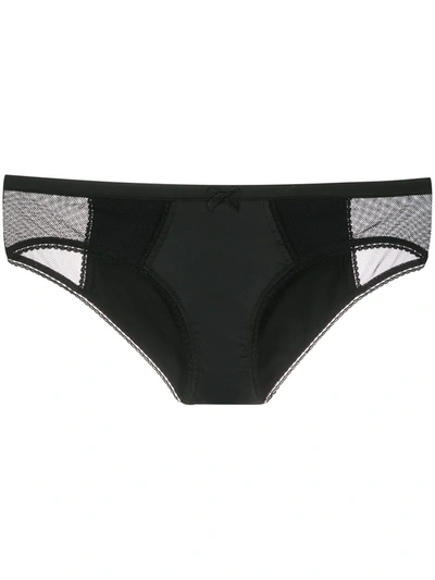 Shop Dolce & Gabbana Sheer Panel Briefs In Black