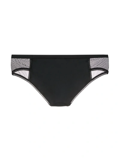 Shop Dolce & Gabbana Sheer Panel Briefs In Black