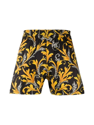 Shop Versace Printed Boxer Shorts In Black