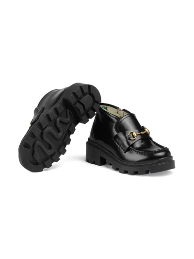 Shop Gucci Horsebit Lug-sole Boots In Black