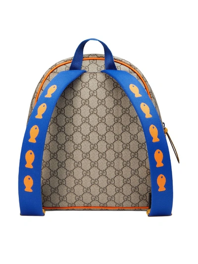 Shop Gucci Gg Supreme Penguin Backpack In Neutrals