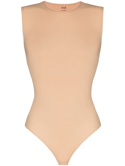 Shop Alix Nyc Lenox Sleeveless Bodysuit In Neutrals