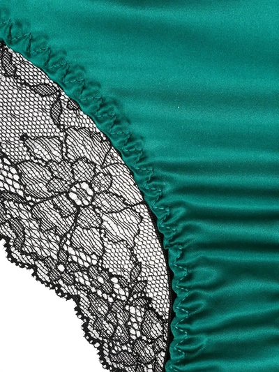 Gilda & Pearl Eva Lace Panel Knicker In Green