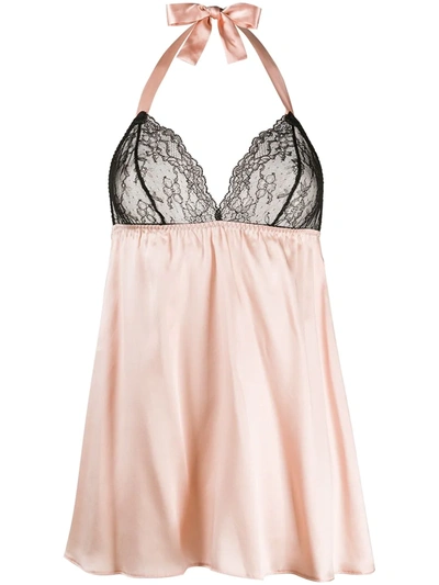 Shop Gilda & Pearl Cherie Babydoll Night Gown In Neutrals