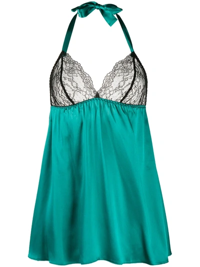 Shop Gilda & Pearl Eva Silk Babydoll In Green