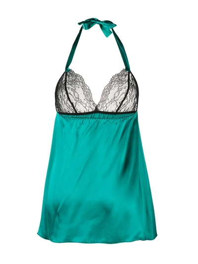 Shop Gilda & Pearl Eva Silk Babydoll In Green