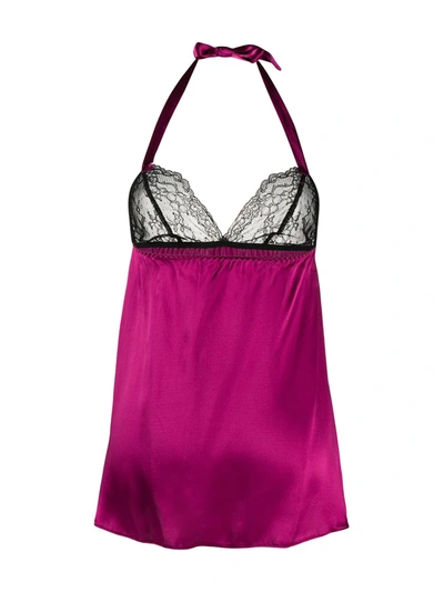 Gilda & Pearl Silk Ella Babydoll Top In Purple