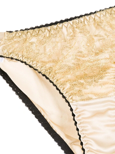 Shop Gilda & Pearl Harlow Lace Detail Briefs In Neutrals