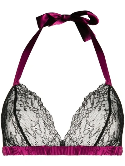 Shop Gilda & Pearl Ella Silk Bra In Purple