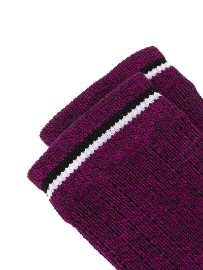 Shop Marni Speckled Knit Socks In Purple