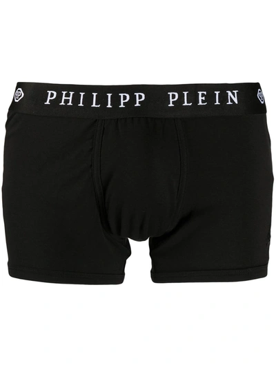 Shop Philipp Plein Skull Embroidery Boxers In Black