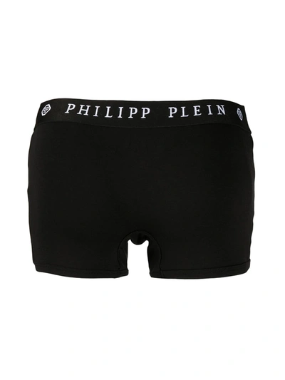 Shop Philipp Plein Skull Embroidery Boxers In Black