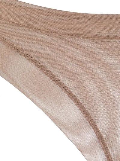 Shop Maison Close Sheer Low-rise Briefs In Neutrals