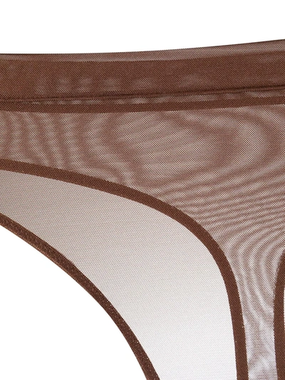 Maison Close Mesh Thong In Brown