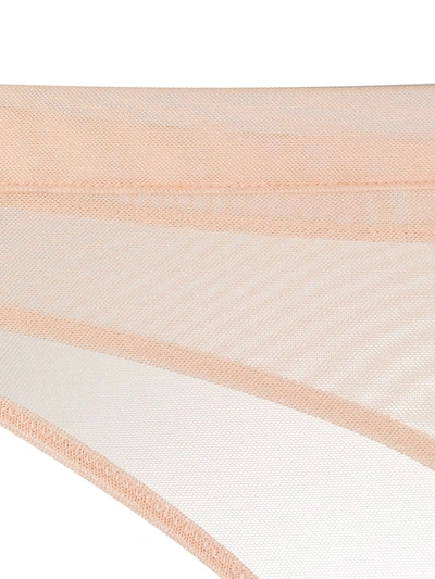 Maison Close Mesh Thong In Neutrals