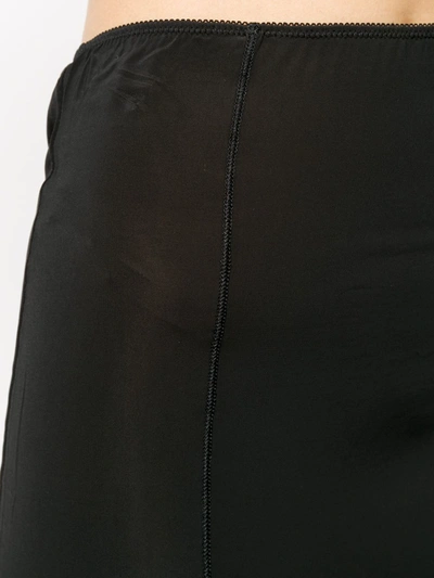 Shop Ganni Underwear Slip Skirt In Black