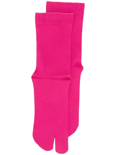 Shop Maison Margiela Tabi Toe Socks In Pink