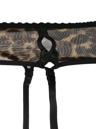 Shop Marlies Dekkers Peekaboo Leopard-print Garter In Neutrals