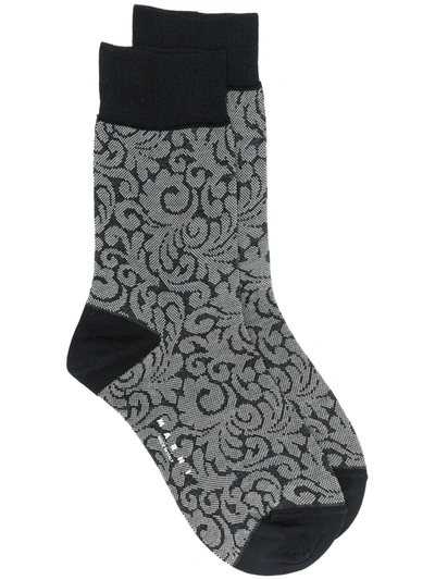Shop Marni Abstract Pattern Socks In Black