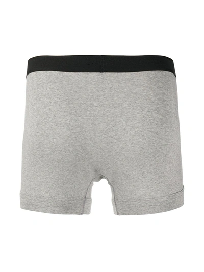 Shop Tom Ford Logo Waistband Boxers In Grey