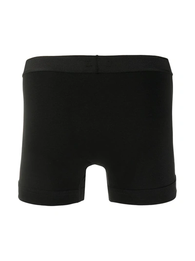 Tom Ford Logo-waistband Cotton-stretch Boxer Shorts In Black