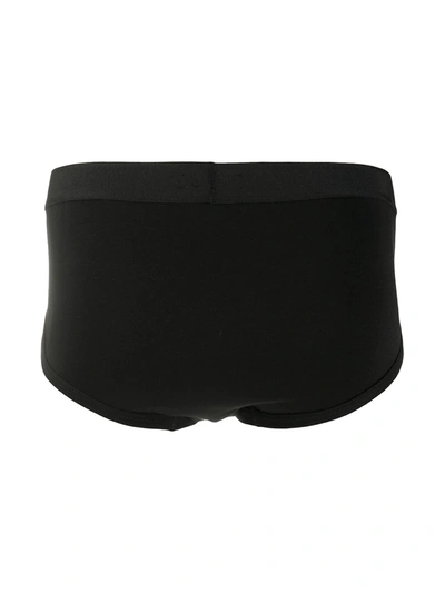 Shop Tom Ford Logo Waistband Briefs In Black