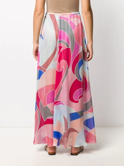 Shop Emilio Pucci Quirimbas Print Skirt In Pink