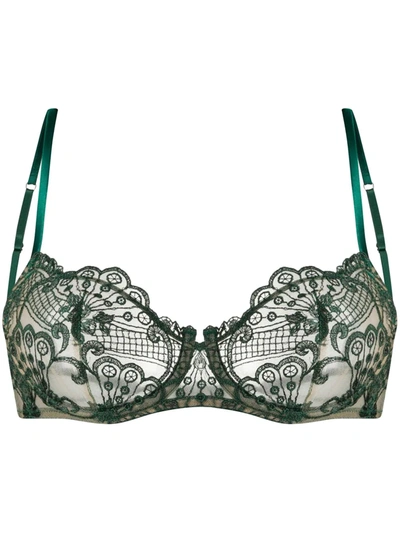 Shop Id Sarrieri Midnight Dream Balconette Bra In Green