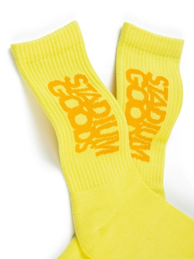 Shop Stadium Goods Logo "marmalade" Crew Sock In Yellow