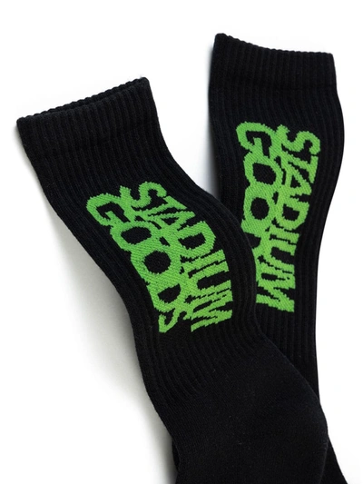 Shop Stadium Goods Logo "slime" Crew Socks In Black