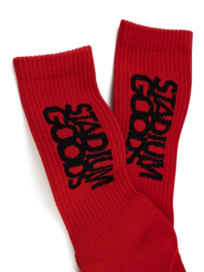 Stadium Goods Embroidered Logo Socks In Red