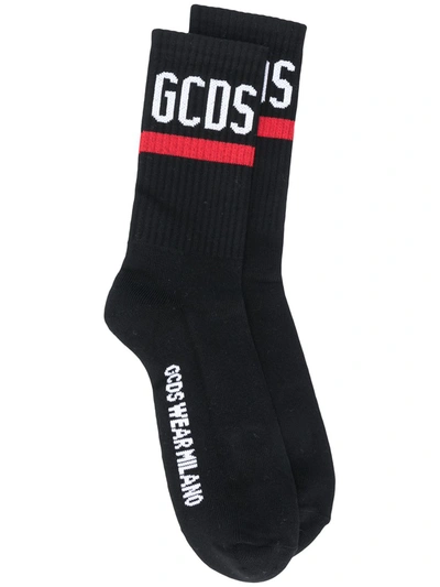 Shop Gcds Logo Band Socks In Black
