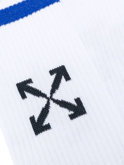 Shop Off-white Arrows-motif Calf-length Socks In White