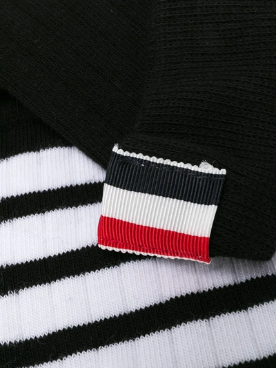 Thom Browne Black Cotton Socks In Black