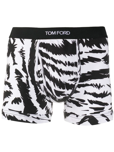 Shop Tom Ford Zebra-print Boxers In Black