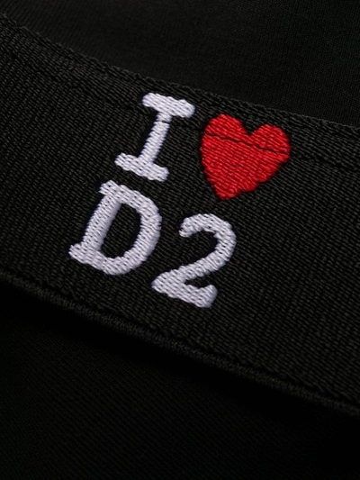Shop Dsquared2 I Heart D2 Sports Bra In Black