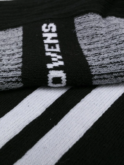 Shop Rick Owens Logo Embroidered Socks In Black
