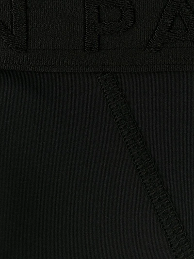 Shop Balmain Logo Waistband Briefs In Black