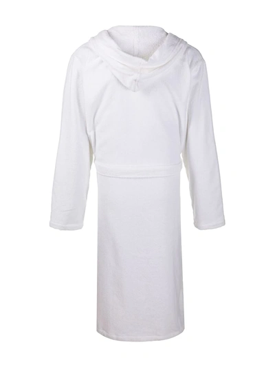 Shop Moschino Underbear Robe In White