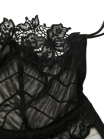 Shop La Perla Lace Embroidered Bra In Black
