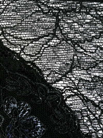 Shop La Perla Lace-detail Thong In Black