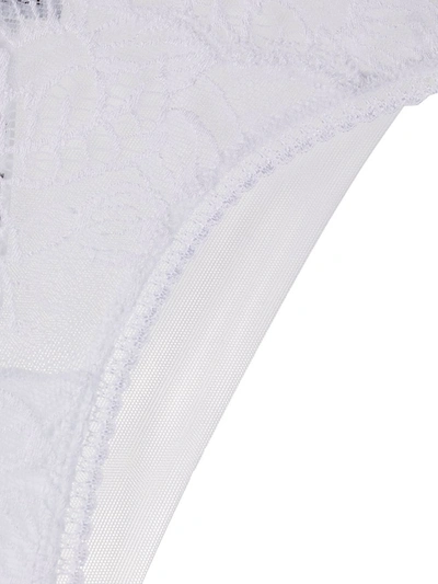 Shop La Perla Layla Brazilian Lace Brief In White