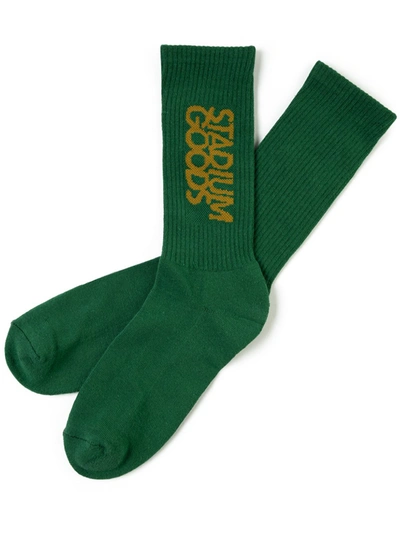 Shop Stadium Goods Logo "lucky" Crew Socks In Green