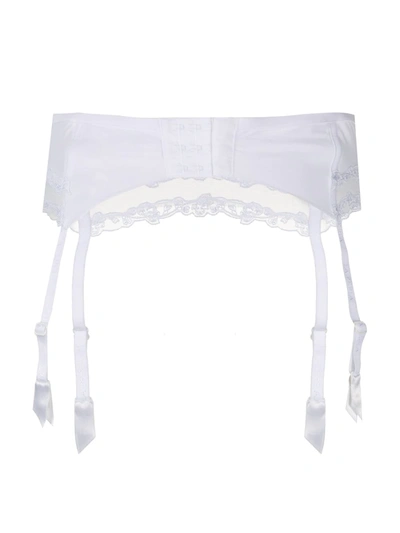 Shop La Perla Miss Sunshine Lace Suspender Belt In White