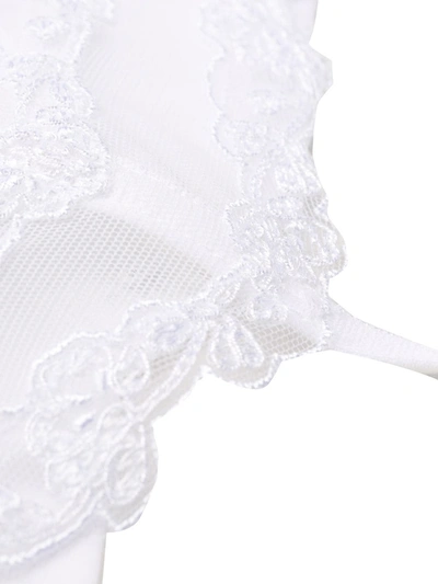 Shop La Perla Miss Sunshine Lace Suspender Belt In White