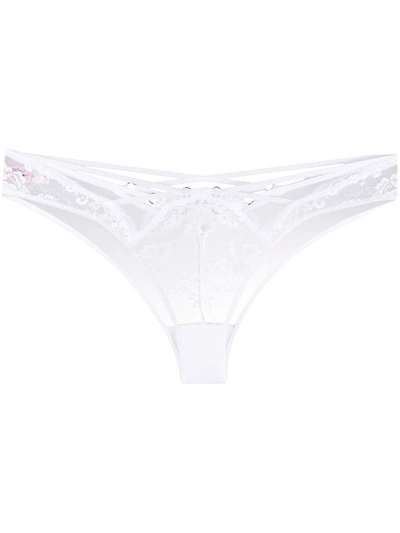 Shop Agent Provocateur Essie Lace Briefs In White