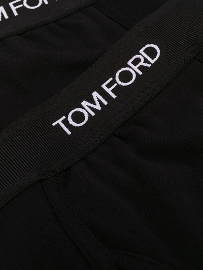 Shop Tom Ford Two-pack Logo Waistband Boxers In Black